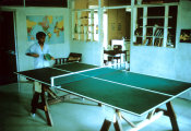 Wilcommen, No. 0014 Young Boy Plays Ping Pong in the Map Room